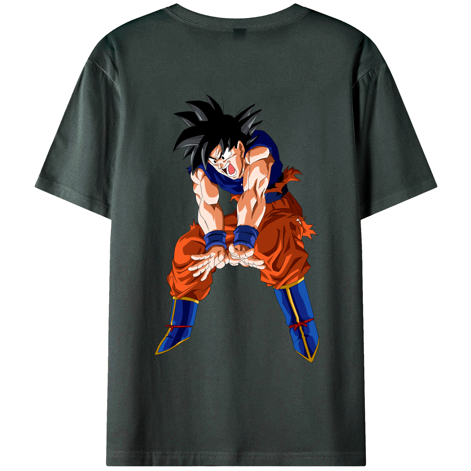 （画像用） ドラゴンボール 孫悟空（そん ごくう）Son Goku カカロット DRAGON BALL Kakarotto 綿100％ メンズ半袖Tシャツ（バックプリント） 通気性